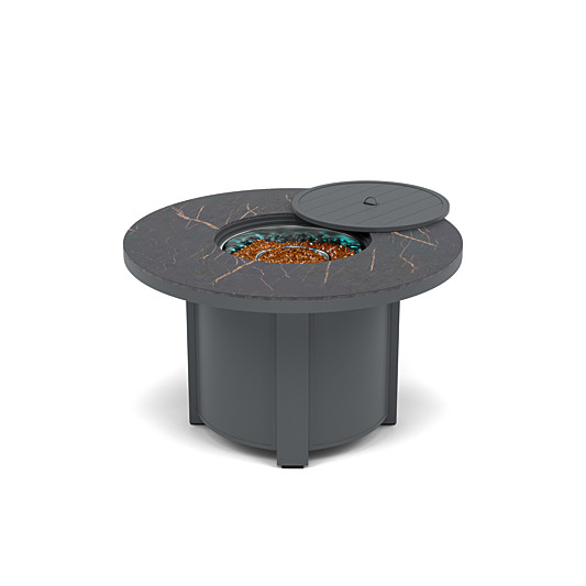 44" Round Chat Fire Pit Table - Multiple Colors and Top Patterns